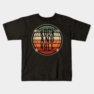 Rock and Roll - Retro Design Kids T-Shirt